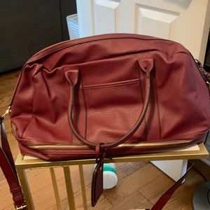 sole society garyn faux leather duffle bolsa